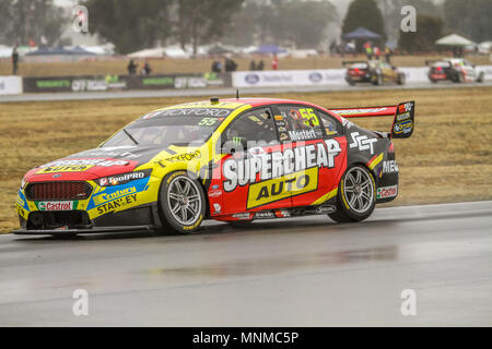 Winton SuperSprint , Winton, Victoria ,l'Australia il 18 maggio 2018. Pratica uno -No.55 Chaz Mostert racing per Tickford Racingdriving la sua Ford Falcon FX G Credito: Brett keating/Alamy Live News Foto Stock