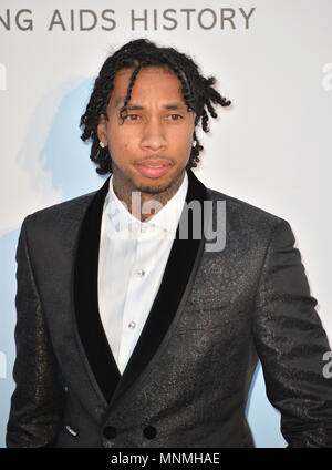 Cannes, Francia. 17 maggio 2018: Tyga alla XXV amfAR Gala evento di Cannes all'Hotel du Cap, Antibes. Parte della settantunesima edizione del Festival de Cannes Immagine: Sarah Stewart Credito: Sarah Stewart/Alamy Live News Foto Stock