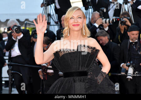 Cannes, Deutschland. Il 17 maggio 2018. 17.05.2018, Francia, Cannes: Cate Blanchett, presidente di Giuria del festival, assiste lo screening di 'Capharnaum' durante la settantunesima annuale di Cannes Film Festival presso il Palais des Festivals. | Verwendung weltweit Credito: dpa/Alamy Live News Foto Stock