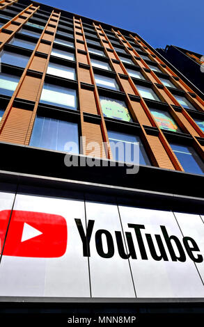 Spazio di YouTube - sede di Londra, King's Cross a Londra, Inghilterra, Regno Unito. Foto Stock