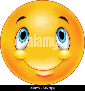 Pensando smiley emoticon Illustrazione Vettoriale