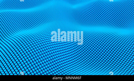 Molti abstract blocchi rettangolari, illusione ottica, moderno computer generato il rendering 3D sfondo Foto Stock