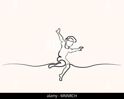 Happy boy dancing e salto Illustrazione Vettoriale