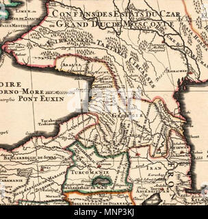 . Inglese: mappa dell impero ottomano e le sue divisioni nel 1600 Français : Carte du Caucase dans l'impero ottomano en 1696, par Hubert Jaillot. 1696. Impero ottomano 1696 da Jaillot.jpg: Alexis Hubert Jaillot (1632-1712) nomi alternativi Alexis-Hubert Jaillot; A. H. Jaillot Descrizione editore francese, geografo e cartografo Data di nascita e morte da 1632 1 Novembre 1712 Luogo di nascita e morte Avignon-lès-Saint-Claude Parigi periodo di lavoro del XVII secolo la posizione di lavoro autorità di Parigi controllo : Q1237425 VIAF: 59385948 ISNI: 0000 0001 2135 2441 LCCN: N50072841 NLA: 35089898 GND: 12900085 Foto Stock