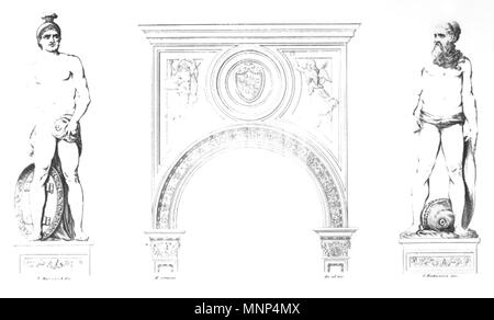 . Italiano: Incisione tratta da: "Il Palazzo Ducale di Venezia illustrato da Francesco Zanotto, con incisioni, Venezia 1841' . Il 5 luglio 2014, 10:05:24. Francesco Zanotto 955 Palazzo Ducale Venezia Tavola 30, Francesco Zanotto Foto Stock