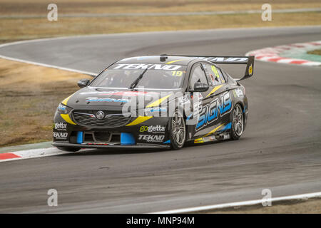 Winton SuperSprint , Winton, Victoria ,l'Australia il 19 maggio 2018. No. 19 Jack Le Brocq racing per Tekno Autosports alla guida del suo Holden Commodore ZB durante la pratica di tre. Credito: Brett keating/Alamy Live News Foto Stock