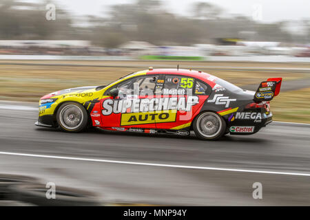 Winton SuperSprint , Winton, Victoria ,l'Australia il 19 maggio 2018. No.55 Chaz Mostert racing per Tickford Racing alla guida della sua Ford Falcon FG X Holden Commodore ZB Credito: Brett keating/Alamy Live News Foto Stock