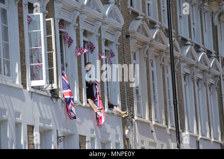 Windsor, Regno Unito, 19 maggio 2018. Royal Wedding. Il matrimonio di S.A.R. il principe Harry e Ms Meghan Markle, Sabato 19 Maggio. Credito: amanda rose/Alamy Live News Foto Stock