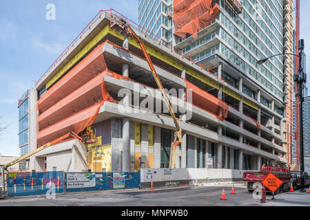 Costruzione del Riverline complesso condominiale in stampanti quartiere di Riga. Foto Stock