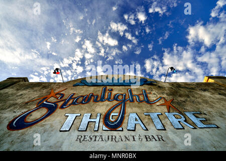 Starlight Theatre, città fantasma, città fantasma Terlingua, Texas, Stati Uniti d'America Foto Stock