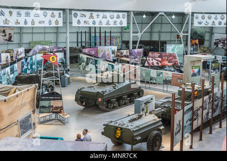 Carri armati sul display a Bovington Camp Tank Museum Foto Stock