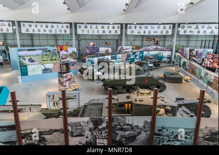 Carri armati sul display a Bovington Camp Tank Museum Foto Stock