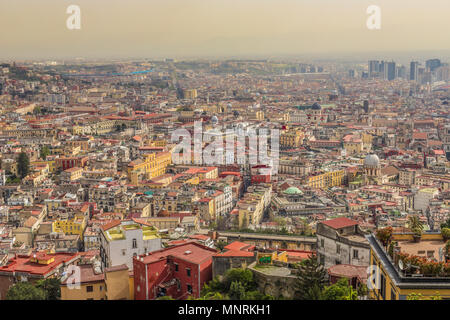 Panoramic view of Napoli in Italy Foto Stock