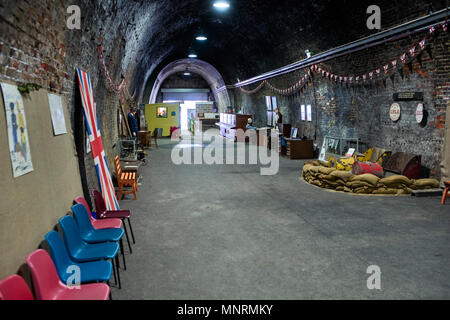 Il tempo di guerra air raid tunnel sotto Ramsgate Foto Stock