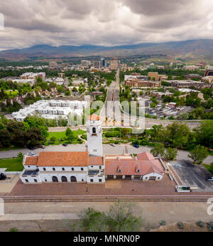 Vista aerea del centro cittadino di Boise Idaho Foto Stock