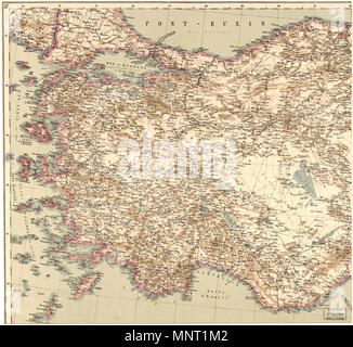 . Français : Partie de: Nouvelle carte générale des Provinces asiatiques de L'impero ottomano: sans L'Arabie. Echelle calcul 1: 1 500 000 Inglese: Parte di: Nuova mappa generale delle province asiatiche dell'Impero Ottomano: Senza saudita. Il calcolo in scala 1: 1 500 000 Türkçe: Parçası: Osmanlı İmparatorluğu'nun Asiyadakı Vilayetlerinin Yeni Haritası: Arabistan olmadan. Ölçek tahminen 1: 1 500 000 . Il 13 maggio 2017. Heinrich Kiepert (1818-1899) nomi alternativi H.Kiepert Descrizione tedesco geografo e cartografo Data di nascita e morte 31 Luglio 1818 21 aprile 1899 Luogo di nascita e morte Berli Foto Stock