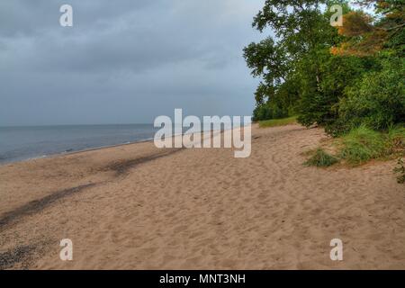 Il dipinto di Rocks National Lakeshore nel Michigan superiore ha una vasta gamma di attrazioni Foto Stock