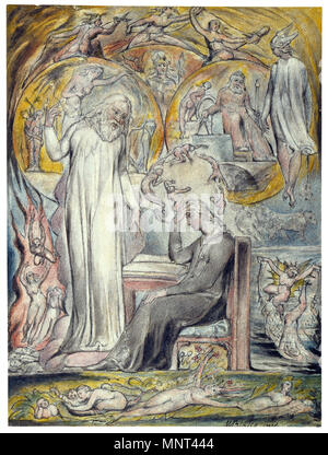 . Lo spirito di Platone, acquerello illustrazione di Milton di L'Allegro e Il Penseroso da William Blake . tra il 1816 e il 1820. Arte da William Blake 972 Penseroso &AMP; l'Allegro William Blake9 Foto Stock