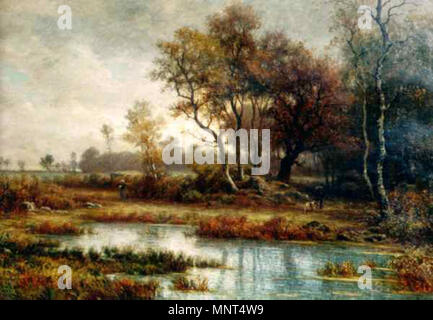 Taunuslandschaft data sconosciuta. Carl Peter Burnitz (1824-1886) 975 Pietro Burnitz - Taunuslandschaft Foto Stock