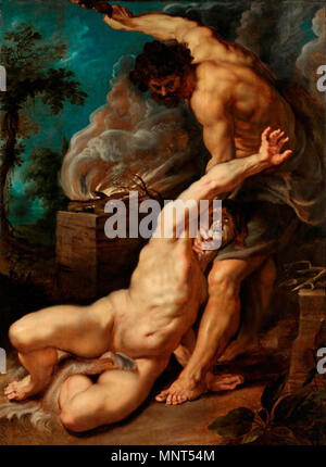 Caino uccidere Abele . Caino uccidere Abele . tra il 1608 e il 1609. 976 Peter Paul Rubens - Caino uccidere Abele, 1608-1609 Foto Stock