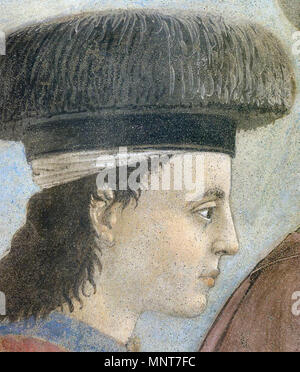 9. Esaltazione della croce (dettaglio) tra 1452 e 1466. 985 Piero della Francesca - 9. Esaltazione della croce (dettaglio) - WGA17574 Foto Stock