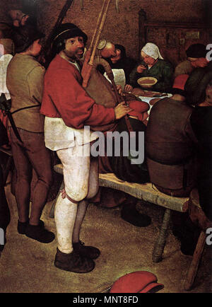 Matrimonio Contadino (dettaglio) circa 1567. 990 Pieter Bruegel il Vecchio - Matrimonio Contadino (dettaglio) - WGA3494 Foto Stock