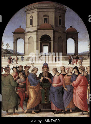 Il Matrimonio della Vergine tra 1500 e 1504. 996 Pietro Perugino - il Matrimonio della Vergine - WGA17301 Foto Stock