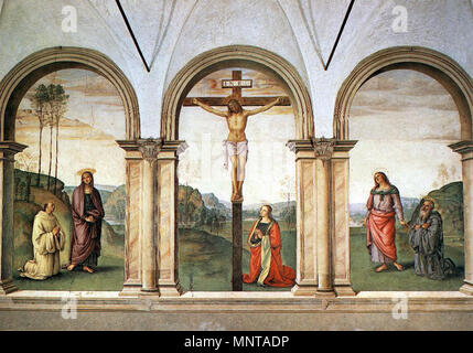 Inglese: Pazzi Crocifissione tra 1494 e 1496. 997 Pietro Perugino - Pazzi Crocifissione - WGA17274 Foto Stock