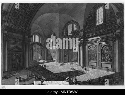 VEDUTA interna della Chiesa della Madonna degli Angioli detta della Certosa.. 1748-1774. 1001 Piranesi-17039 Foto Stock