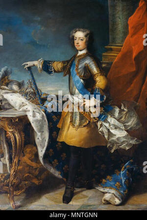 Ritratto di Luigi XV di Francia (1710-1774) circa 1727. 1020 ritratto di Re Luigi XV (1710-1774) della Francia in circa 1727 da Jean Baptiste Van Loo, olio su tela, svoltosi a Versailles Foto Stock