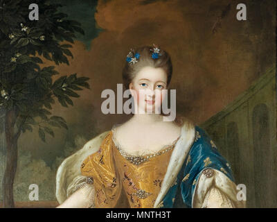 1021 ritratto della Duchessa di Berry (Marie Louise Élisabeth d'Orléans, 1695-1719) da Pierre Gobert circa 1715 (Nymphenburg) Foto Stock