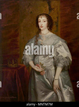 . Inglese: Henrietta Maria di Francia, regina d'Inghilterra . Il 21 luglio 2016. Antoon Van Dyck 1035 regina Henrietta Maria-van-dyck Foto Stock