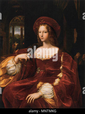 Inglese: Ritratto di Dona Isabel de Requesens, Vice-Queen di Napoli 1518. 1037 Rafael - Retrato de Isabel de Requesens Foto Stock