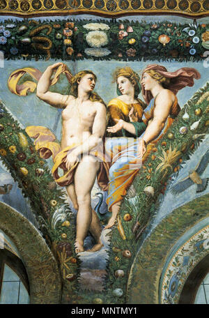 Venere, Cerere e Giunone tra 1517 e 1518. 1038 Raffaello Sanzio - La Venere, Ceres e Juno - WGA18854 Foto Stock