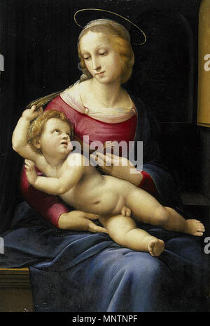 Inglese: la Vergine e il bambino ("la Bridgewater Madonna') circa 1507. 1042 Raffaello - Madonna Bridgewater Foto Stock