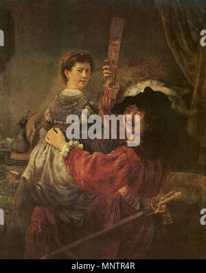 Rembrandt e Saskia nella parabola del figlio prodigo circa 1635. 1049 Rembrandt - Rembrandt e Saskia nella scena del Figlio Prodigo nella taverna - WGA19162 Foto Stock