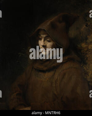 Rembrandt il figlio Tito in un monaco è abitudine 1660. 1052 Rembrandt van Rijn - Rembrandt zoon Tito monniksdracht (Rijksmuseum Amsterdam) Foto Stock