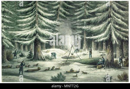 . W:John Franklin's uomini di costruire un accampamento nel pugno inverno della spedizione al Coppermine River, Marzo 1820 . 1823, raffigurante un evento nel 1820. Incisione di Edward Francis Finden (1791-1857) nomi alternativi Edward Finden Descrizione Incisore inglese Data di nascita e morte 30 Aprile 1791 9 febbraio 1857 Luogo di nascita e morte di London St John's Wood, City of Westminster, Londra sede di lavoro London Authority control : Q5342983 VIAF: 69203697 ISNI: 0000 0000 8149 2991 ULAN: 500077918 LCCN: N87913861 NLA: 36065449 WorldCat dopo la verniciatura da George indietro (1796-1878) Altern Foto Stock