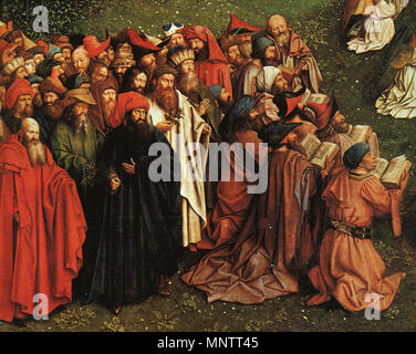 . Català: Jan van Eyck (ca. 1390-1441) retaule de l'Anyell místic, Gant (Flandes) . 1432. Jan van Eyck, da Amadalvarez 1054 retablo de l'agneau mystique (21) Foto Stock