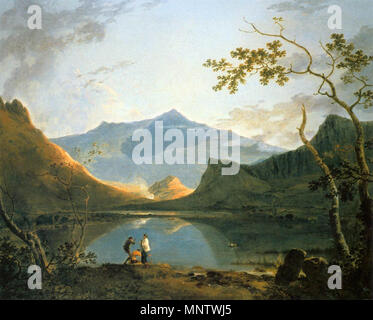 Vista di Snowdon da Llyn Nantlle circa 1766. 1061 Richard Wilson - Vista di Snowdon da Llyn Nantlle - WGA25772 Foto Stock