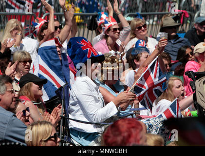 Windsor, Regno Unito. Il 20 maggio 2018. © concesso in licenza a ricco BOWEN fotografia. 19/05/2018. Windsor, Regno Unito. Il Royal Wedding di Meghan Markle & principe Harry in Windsor, Berkshire, oggi. Photo credit: ricco di Bowen Credito: ricca bowen/Alamy Live News Foto Stock
