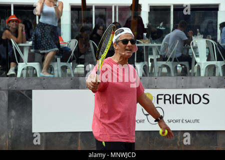 Roma, Italia. Il 19 maggio 2018. - Foro Italico Tennis e amici Rosario Fiorello Credito: Giuseppe Andidero/Alamy Live News Foto Stock