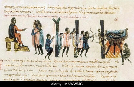 1072 romani (Niceta Oryphas) punire Cretan Saraceni Foto Stock