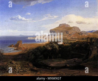 . Inglese: Carl Anton Joseph Rottmann (1797-1850): Vista di Cefalù. Wallraf-Richartz Museum di Colonia. . 1830. 1074 Rottmann Carl-Cefalu Foto Stock