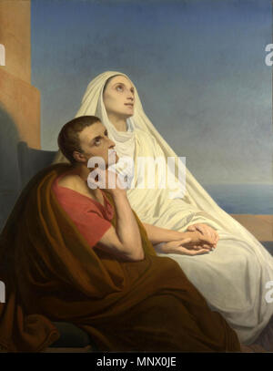 I Santi Agostino e Monica . Inglese: la pittura di Agostino di Ippona e sua madre Monica di Ippona Français : Saint Augustin et sa mère sainte Monique. . 1846. 1083 Sant'Agostino e di Santa Monica Foto Stock