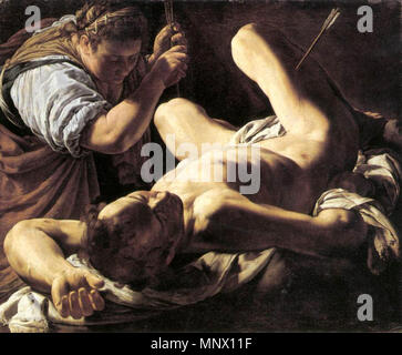 San Sebastiano curato da Sant Irene circa 1620. 1085 San Sebastiano da Marco Antonio Bassetti Foto Stock