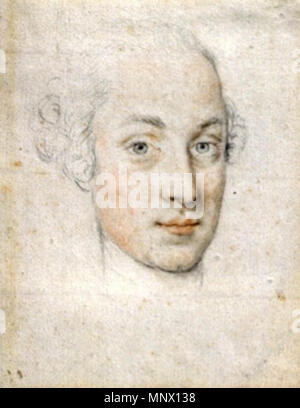 Ritratto di Marie-Jean-Augustin Vestris II circa 1770-1780. 1085 Saint-Aubin --Marie-Jean Augustin Vestris Foto Stock