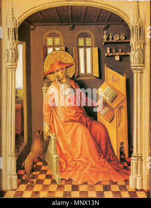 Français : Saint Jérôme dans son cabinet d'étude circa 1435. 1085 Saint-jerome-in-his-studio-910 Foto Stock