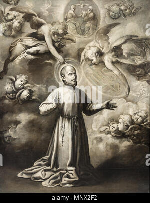 San Ignacio de Loyola . Español: La obra rappresentanouna a San Ignacio de Loyola, el fundador de la Compañía de Jesús. . Circa 1620. 1091 San Ignacio de Loyola, de Francisco de Herrera El Viejo (Museo de Bellas Artes de Sevilla) Foto Stock