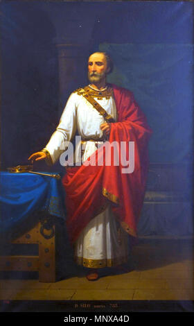 Silo, Rey de Asturias . Español: Retrato imaginario de Silo († 783), que llegó a ser rey de Asturias por estar casado con Adosinda, hija del Rey Alfonso I el Católico. . 1853. 1120 Silo, Rey de Asturias (Museo del Prado) Foto Stock